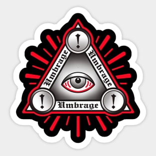 umbrage all seeing angry eye Sticker